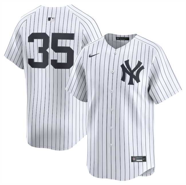 Mens New York Yankees #35 Cody Bellinger White 2024 Home Limited Stitched Jersey Dzhi